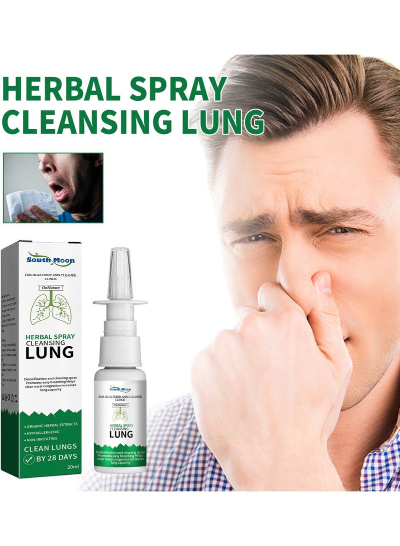 SOUTH MOON Herbal Spray Cleansing Lung for Relieve Nasal Congestion and Clean Nasal Cavity - Image 1